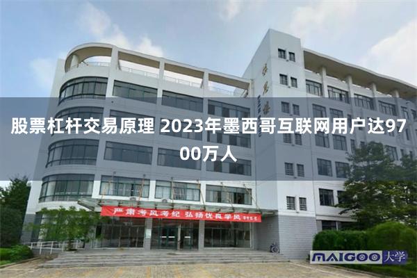 股票杠杆交易原理 2023年墨西哥互联网用户达9700万人