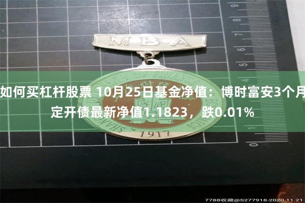 如何买杠杆股票 10月25日基金净值：博时富安3个月定开债最新净值1.1823，跌0.01%