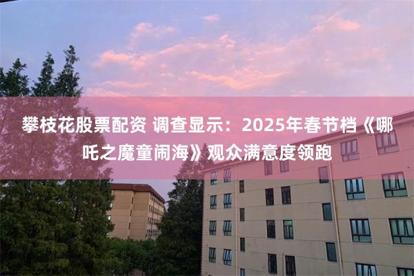 攀枝花股票配资 调查显示：2025年春节档《哪吒之魔童闹海》观众满意度领跑